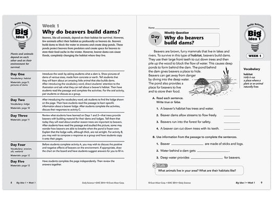 Daily Science Reproducible Activities Workbook - Gr. 4 - US 5350