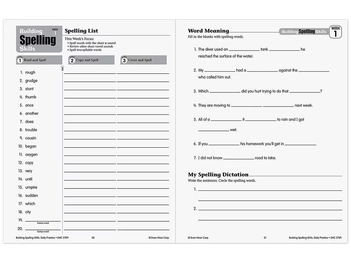 Building Spelling Skills Workbook - Gr. 5 - US 1434