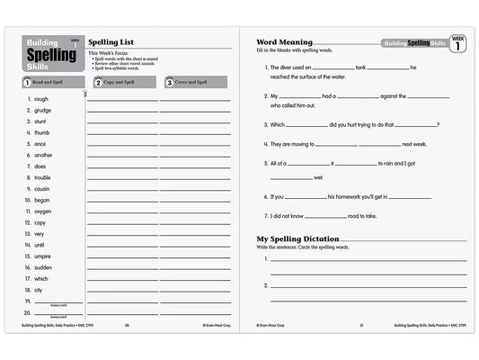 Building Spelling Skills Workbook - Gr. 5 - US 1434