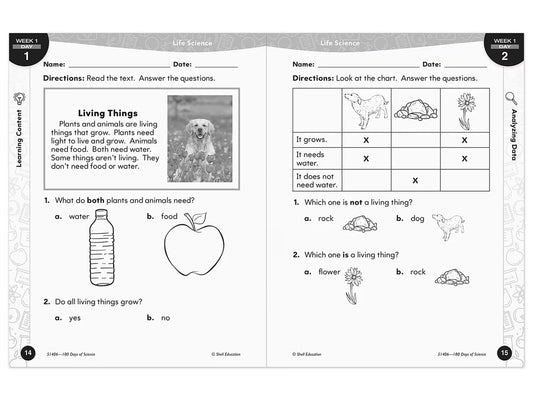 180 Days of Science Workbook - Kindergarten - US 9899