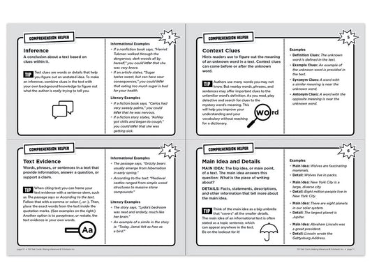 Making Inferences 100 Task Cards Workbook - US 9293