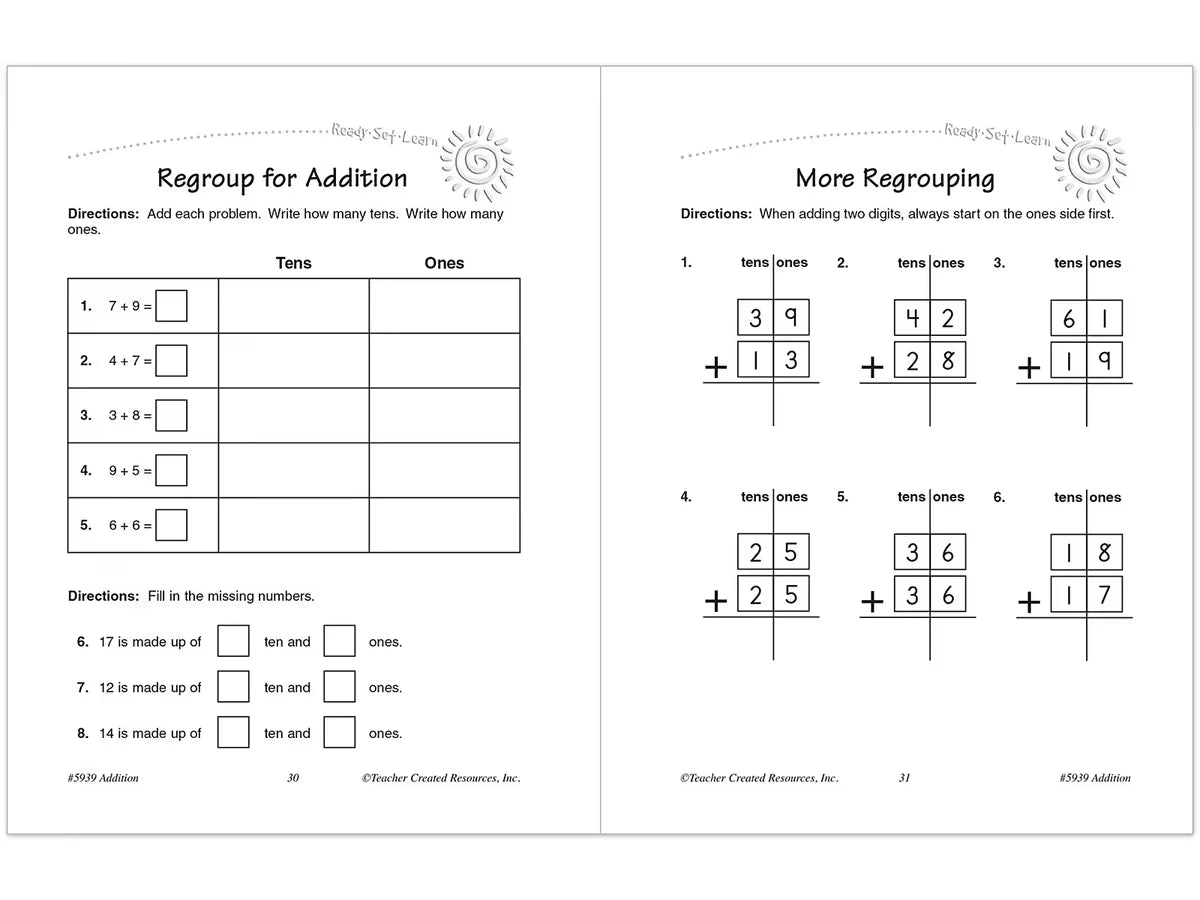 Addition Workbook - US 7287