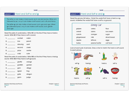 Spectrum® Phonics Workbook - Gr. 3 - US 1776