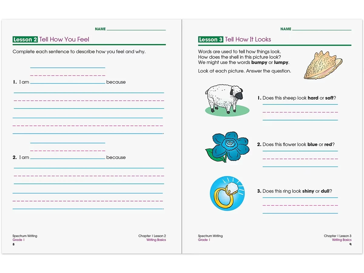 Spectrum® Writing Workbook - Gr. 1 - US 9458