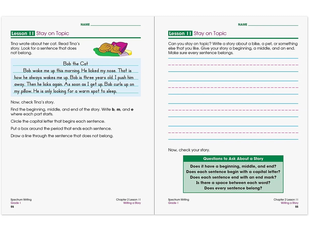 Spectrum® Writing Workbook - Gr. 1 - US 9458