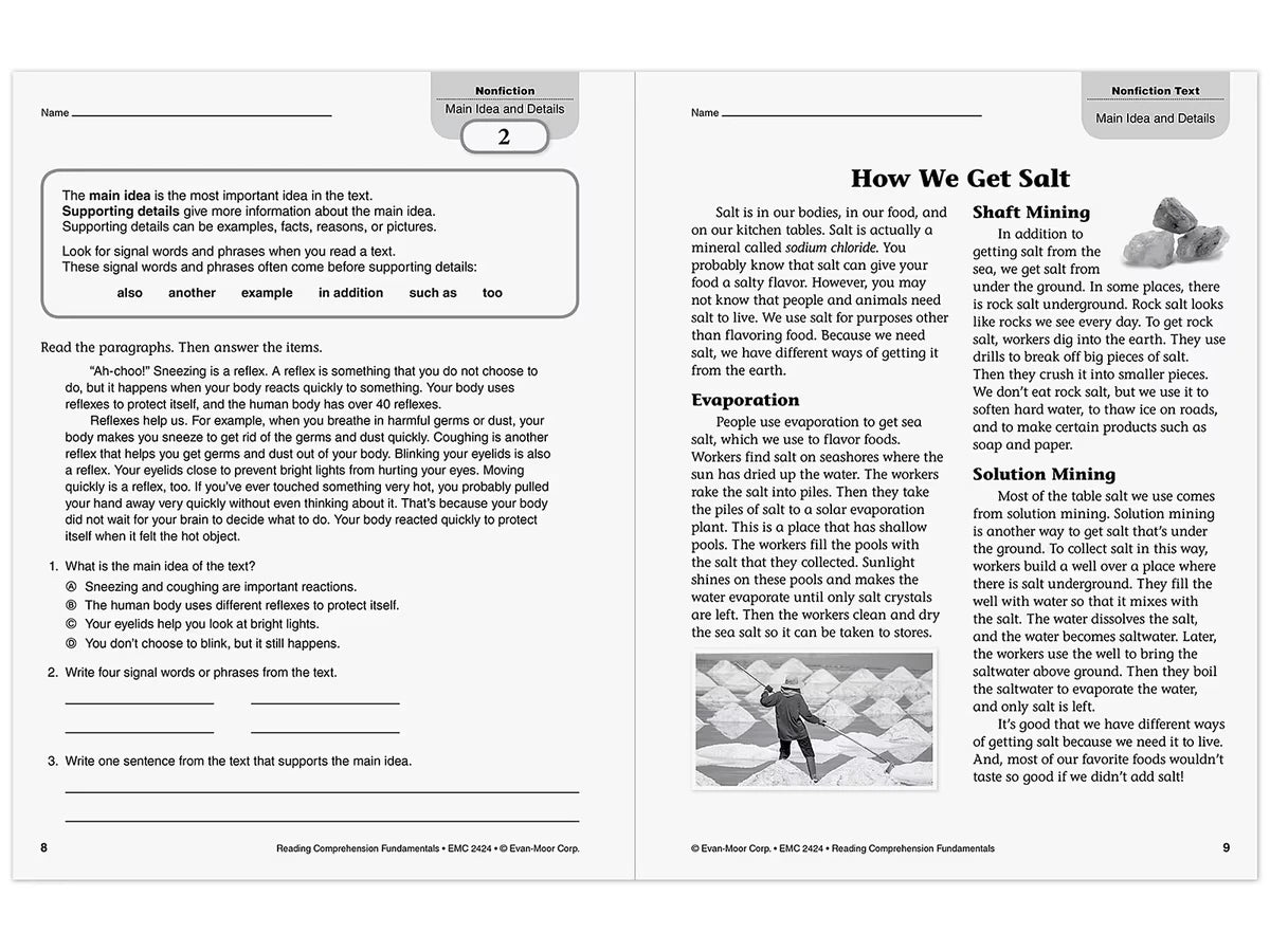 Reading Comprehension Fundamentals Workbook - Gr. 4 - US 2217