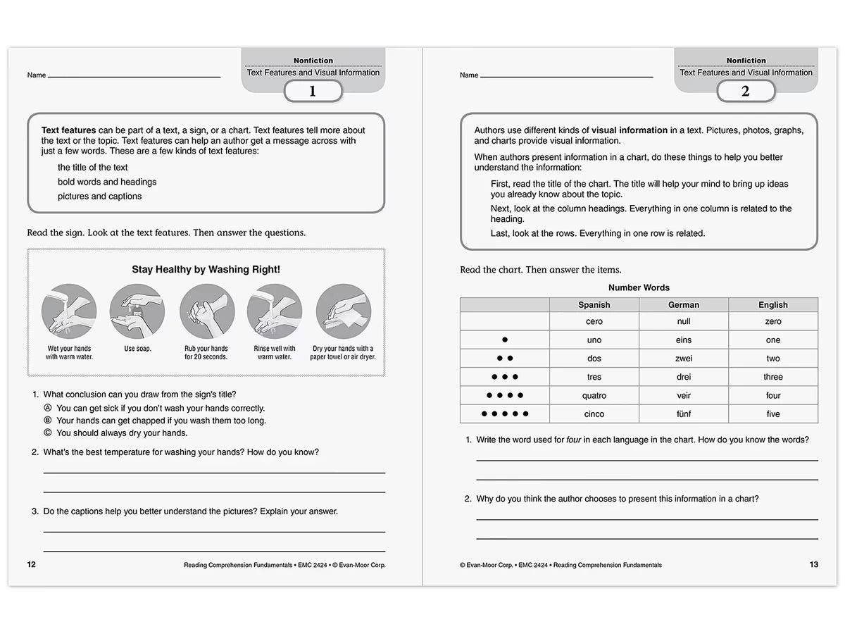 Reading Comprehension Fundamentals Workbook - Gr. 4 - US 2217