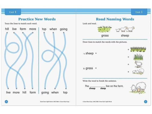 Sight-Words Smart Start Workbook - Kindergarten - US 8034