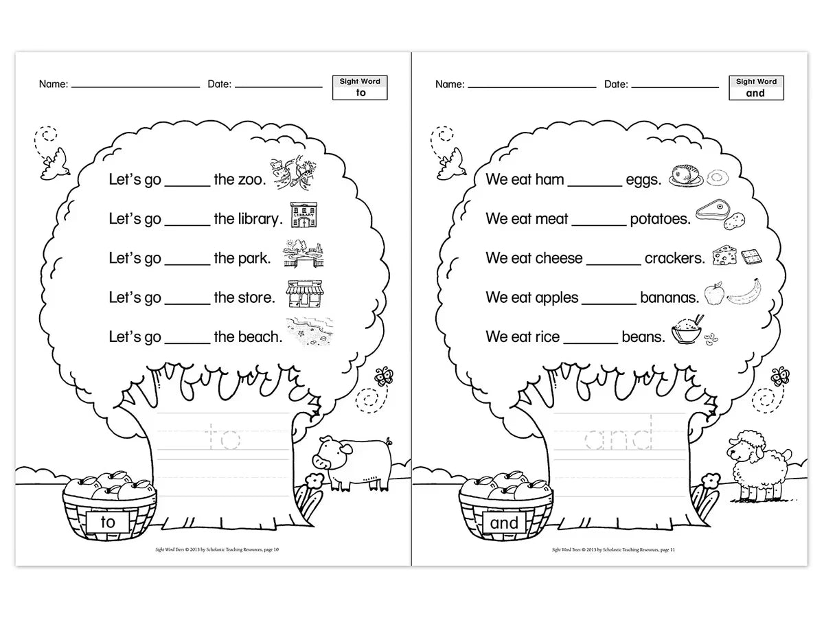 Sight-Word Trees Workbook - US 1117