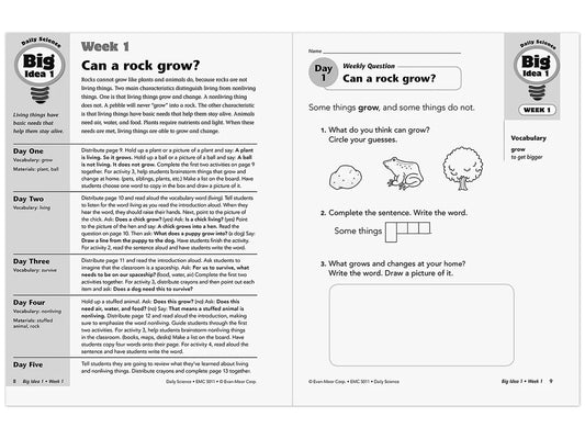 Daily Science Reproducible Activities Workbook - Gr. 1 - US 8523