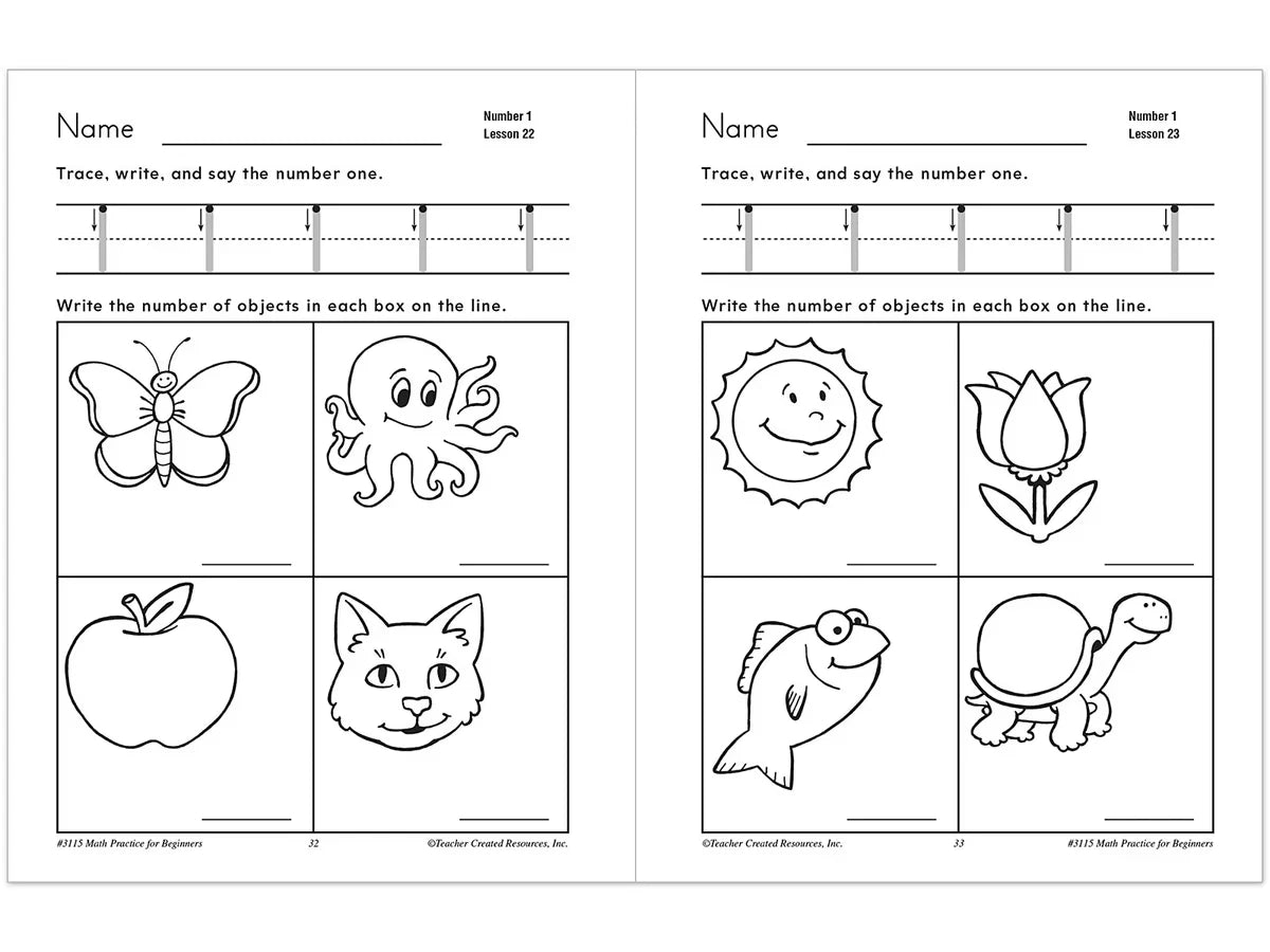 Math Practice for Beginners Workbook - US 2141