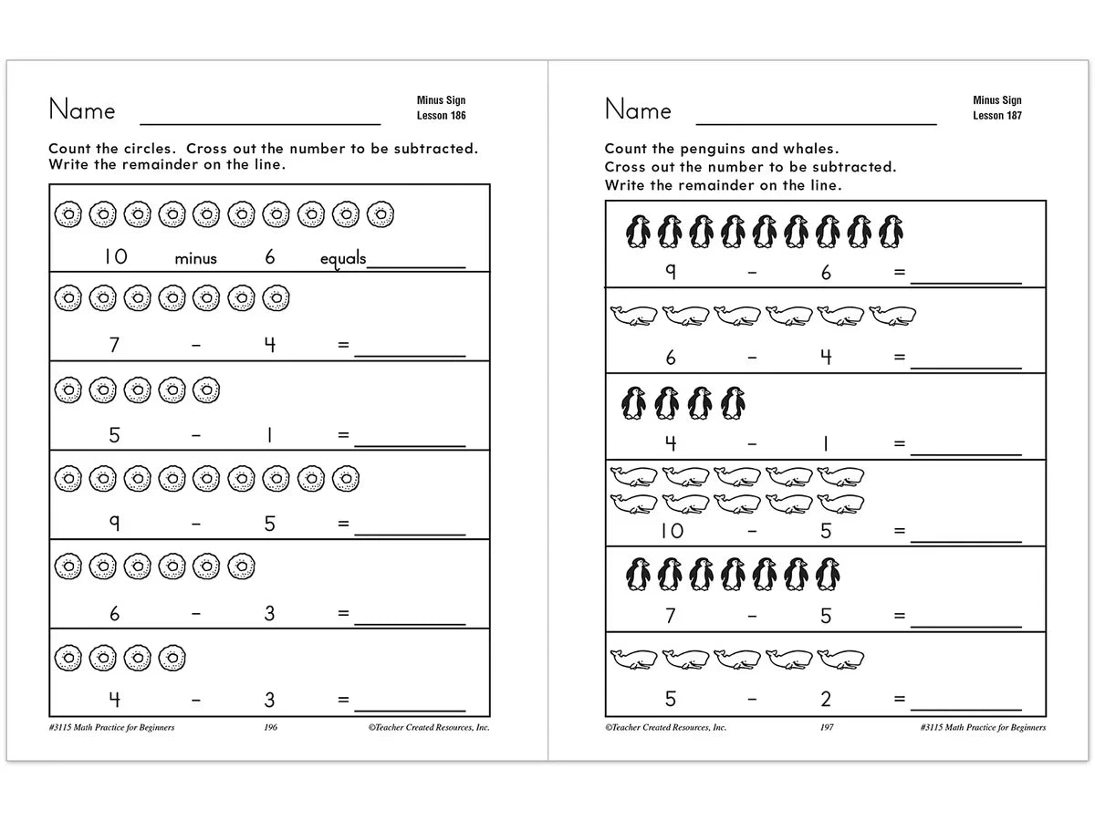 Math Practice for Beginners Workbook - US 2141