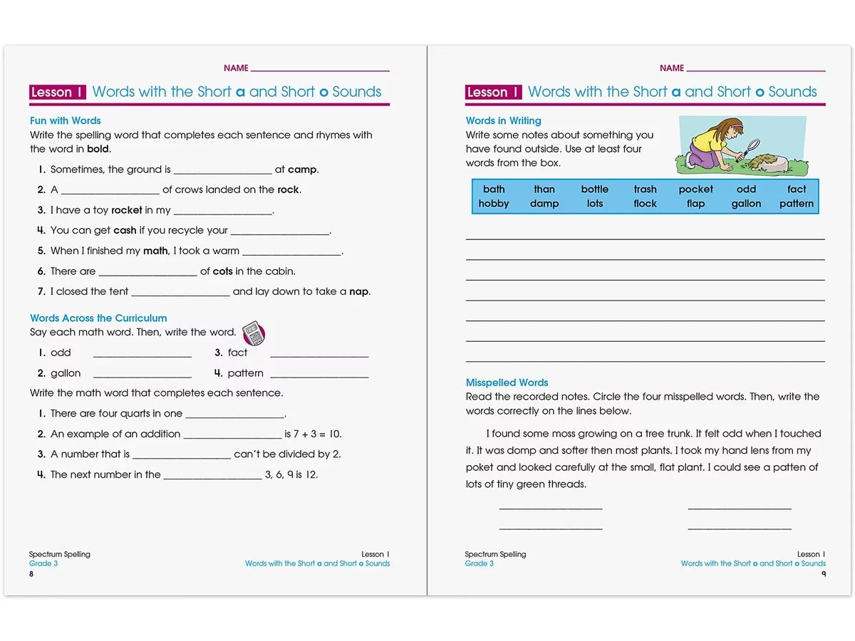 Spectrum® Spelling Workbook - Gr. 3 - US 7625