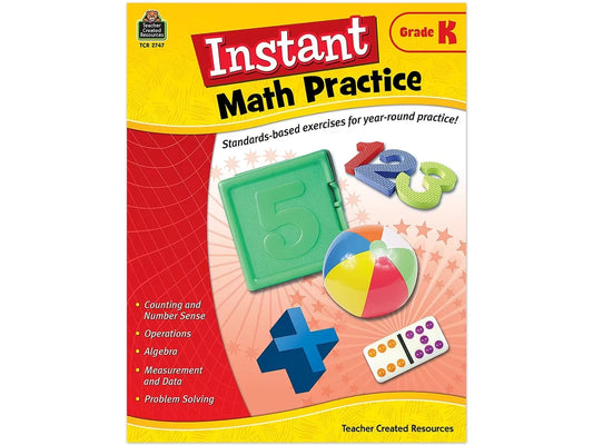 Instant Math Practice Workbook - Kindergarten - US 9174