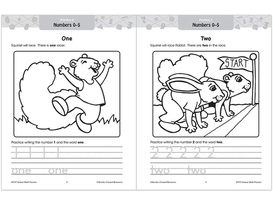 Instant Math Practice Workbook - Kindergarten - US 9174