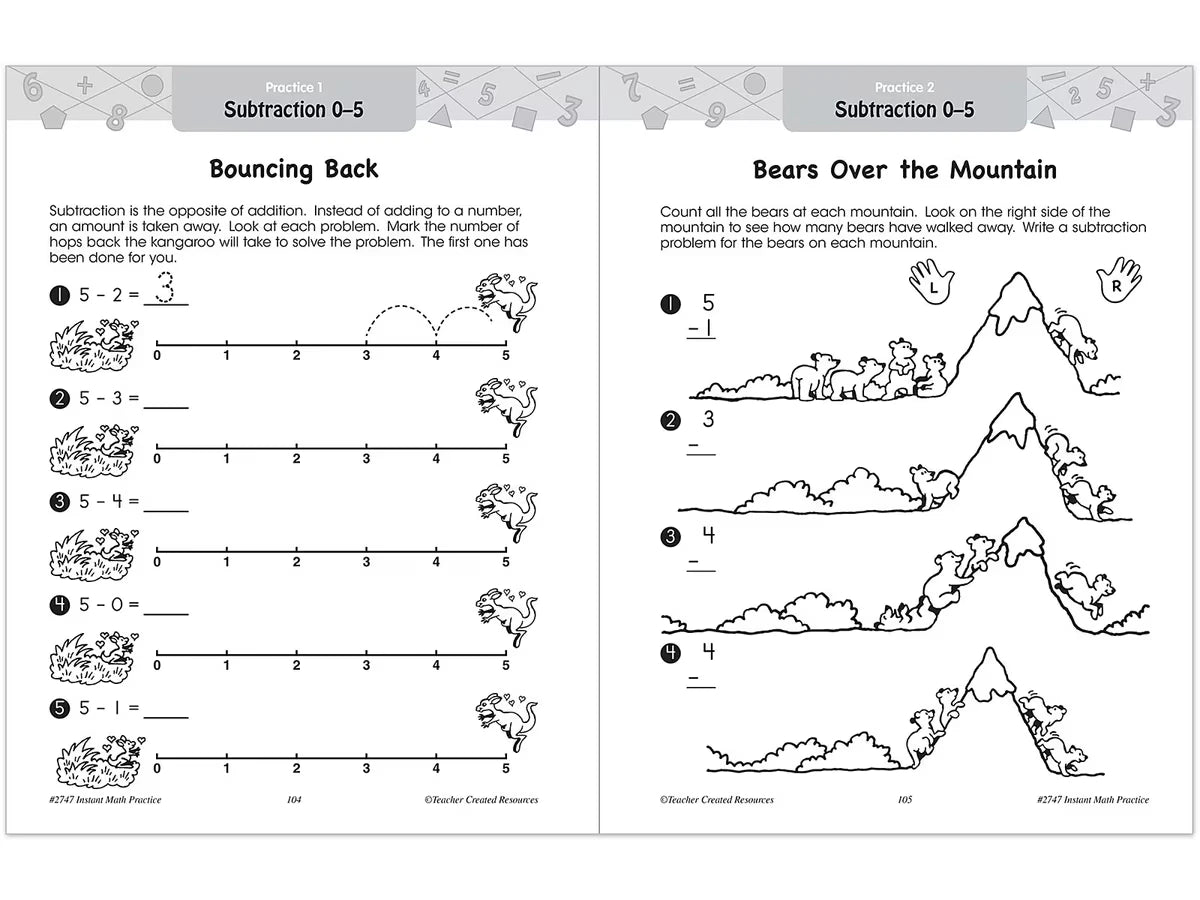 Instant Math Practice Workbook - Kindergarten - US 9174