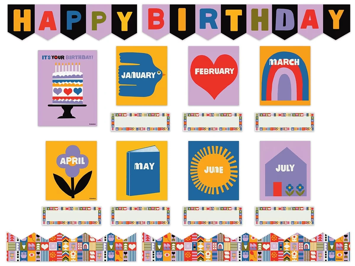 Lisa Congdon Birthday Bulletin Board Set - US 9702
