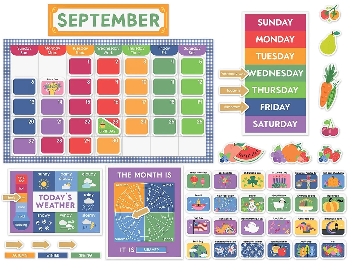 Farmers Market Calendar Bulletin Board Set - US 8914