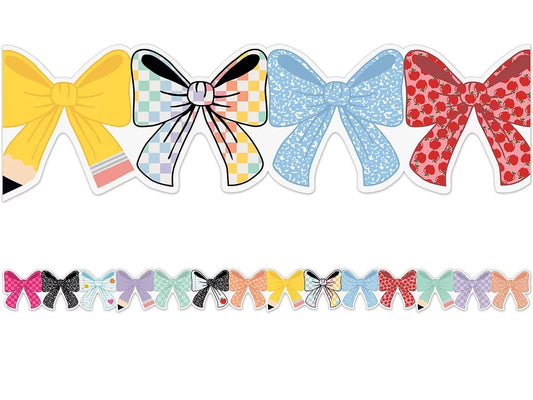 Cool for School Bows Border - US 3326