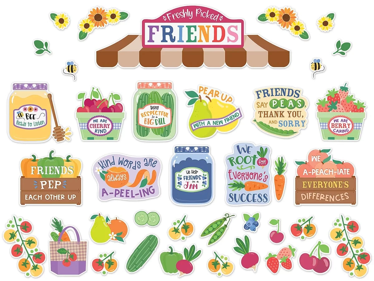 Farmers Market Freshly Picked Bulletin Board Set - US 3490
