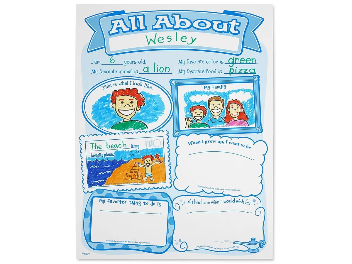 All About Me Posters - Set of 30 - US 2423