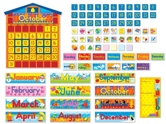 Schoolhouse Calendar Bulletin Board Set - US 8863