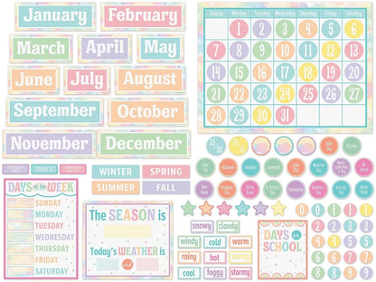 Pastel Pop Calendar Bulletin Board Set - US 6437