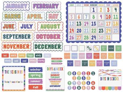 Color Crush Calendar Bulletin Board Set - US 5127