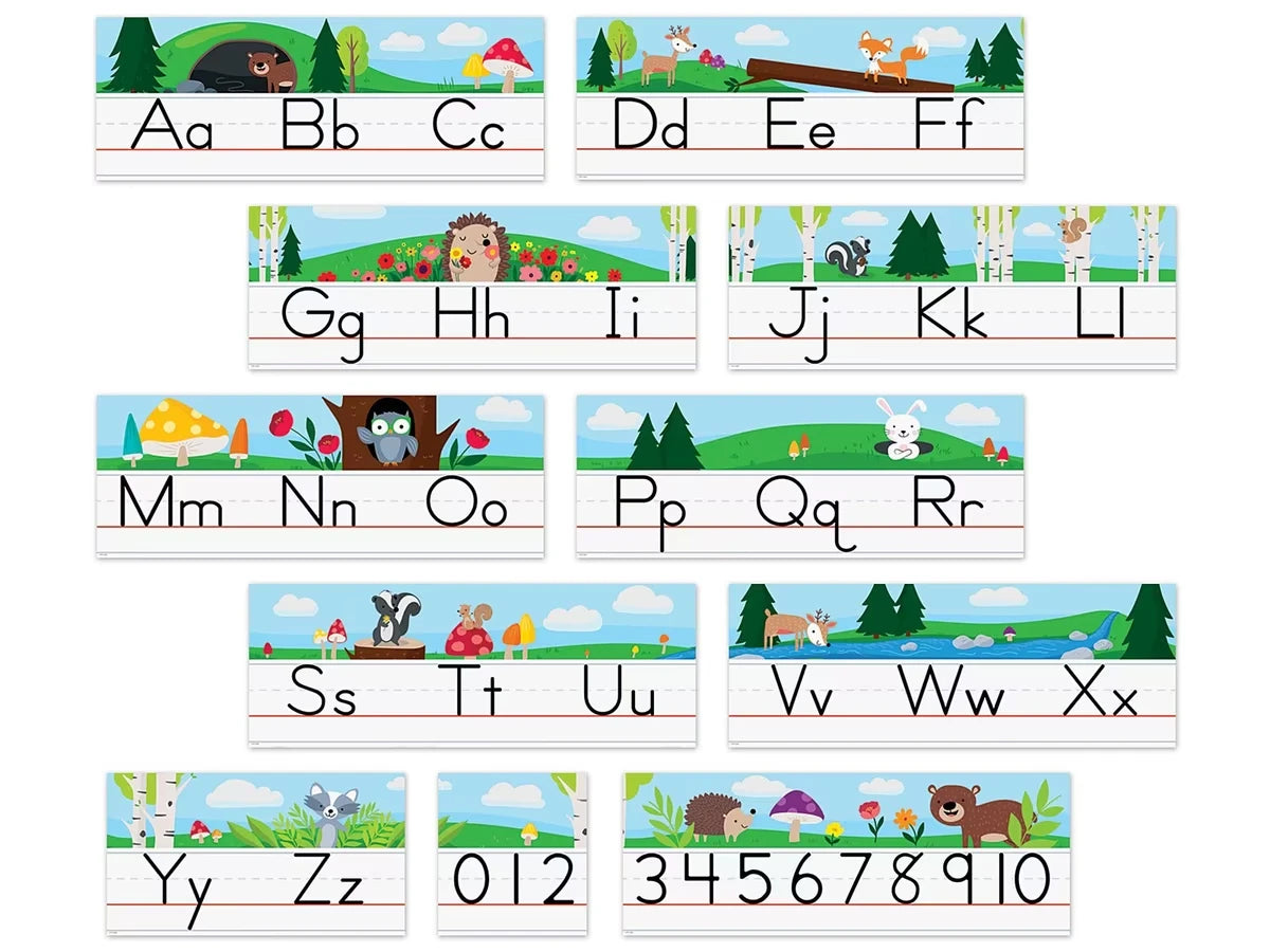 Woodland Friends Traditional Manuscript Bulletin Board Set - US 4673