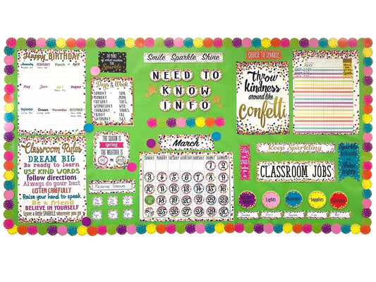 Confetti Classroom Jobs Bulletin Board Set - US 9182