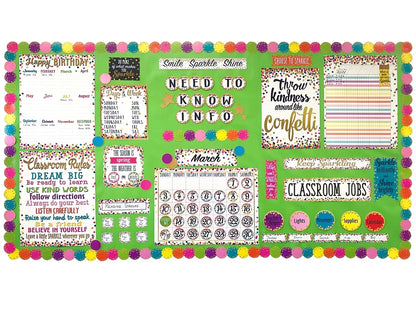 Confetti Circle 3 1/2" Punch-Out Letters - US 8635