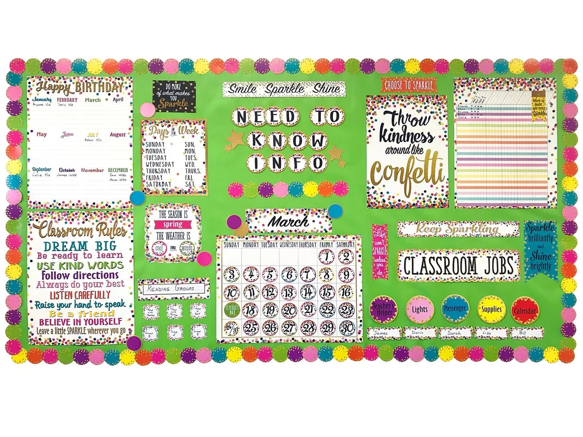 Confetti Circle Magnetic Border - US 6578
