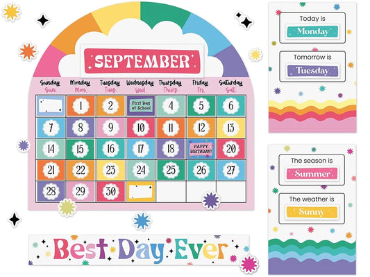 Retro Remix Best Day Ever Calendar Bulletin Board Set - US 5523