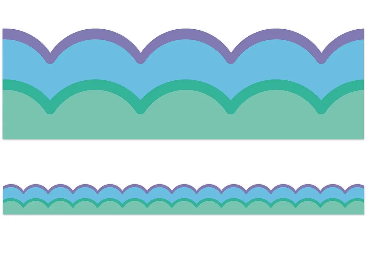 Retro Remix Cool Waves Scalloped Border - US 9811