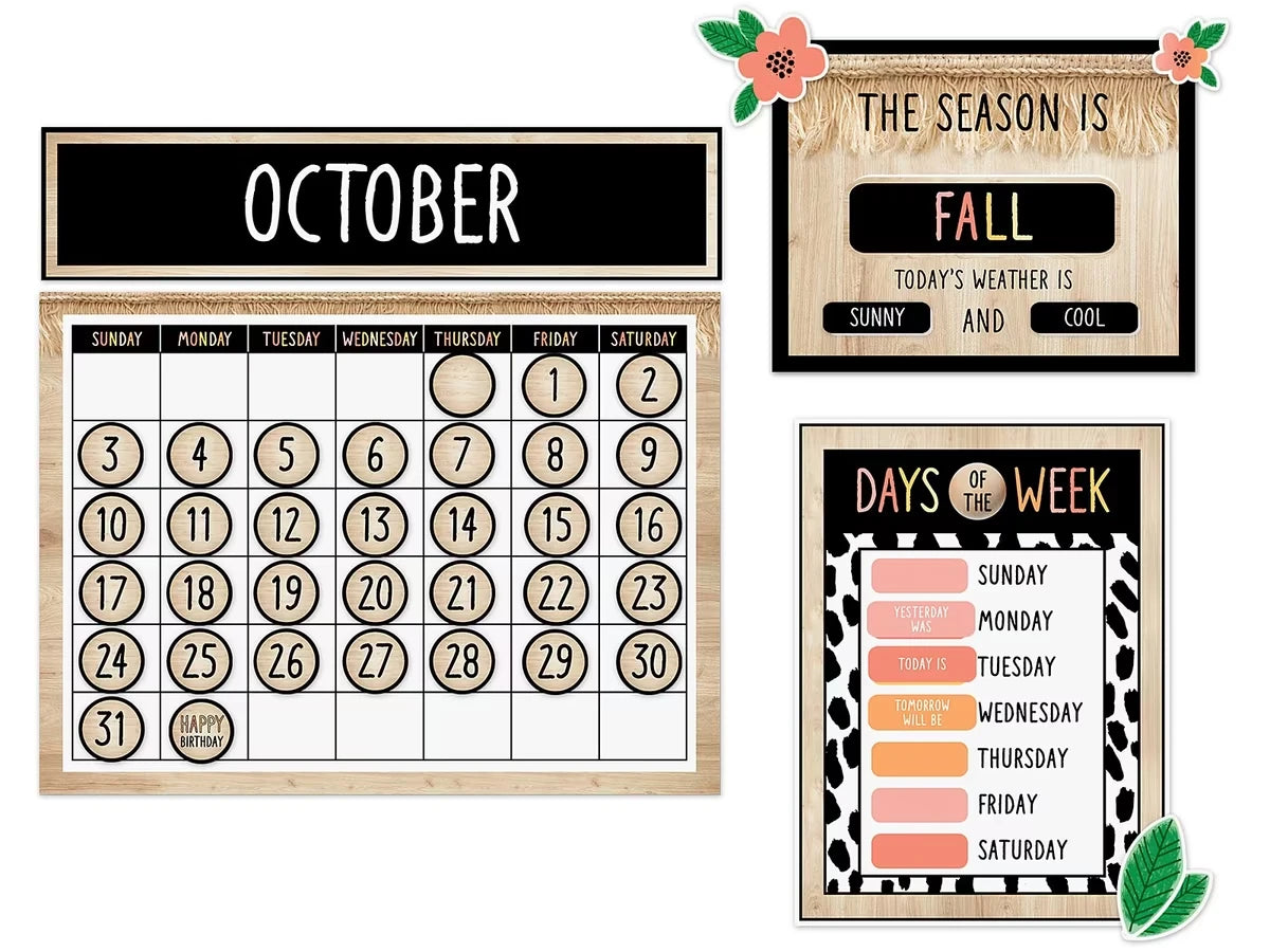 Simply Safari Calendar Bulletin Board Set - US 4089