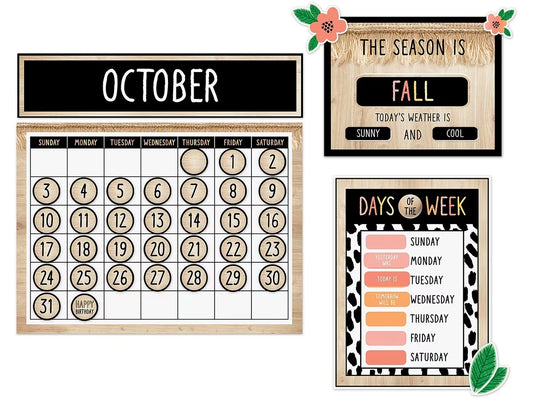 Simply Safari Calendar Bulletin Board Set - US 4089