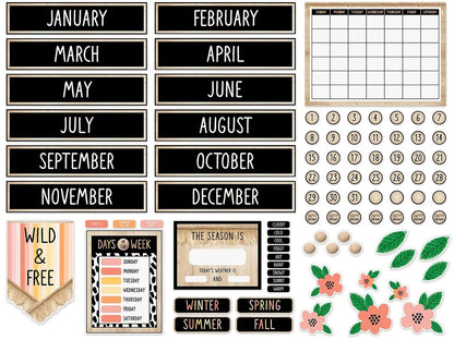 Simply Safari Calendar Bulletin Board Set - US 4089