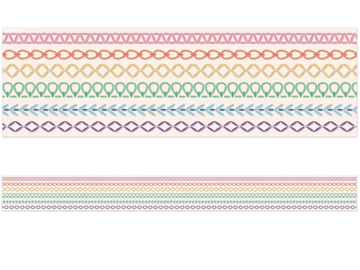 Crafty and Cool Rainbow Stitched Border - US 9052