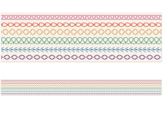 Crafty and Cool Rainbow Stitched Border - US 9052
