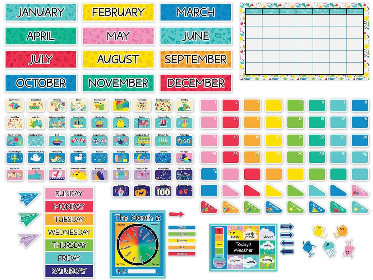 Happy Place Calendar Bulletin Board Set - US 3499