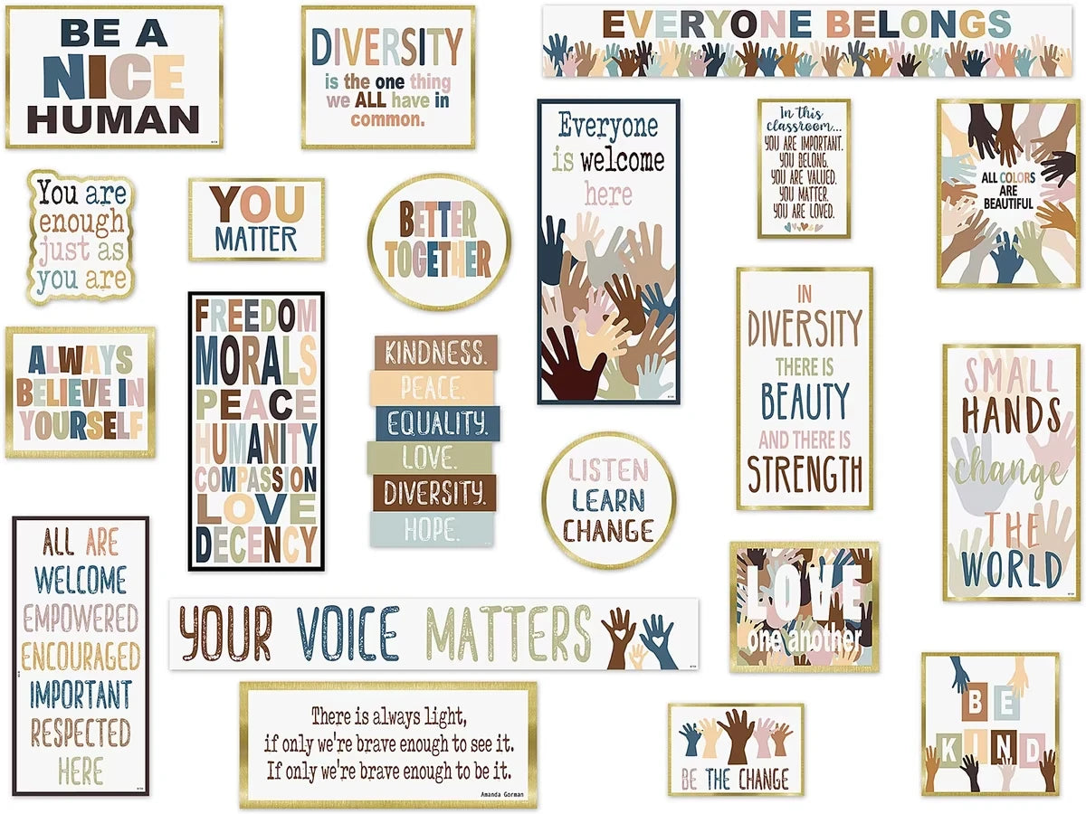 Everyone Is Welcome Diversity Bulletin Board Set - US 2837