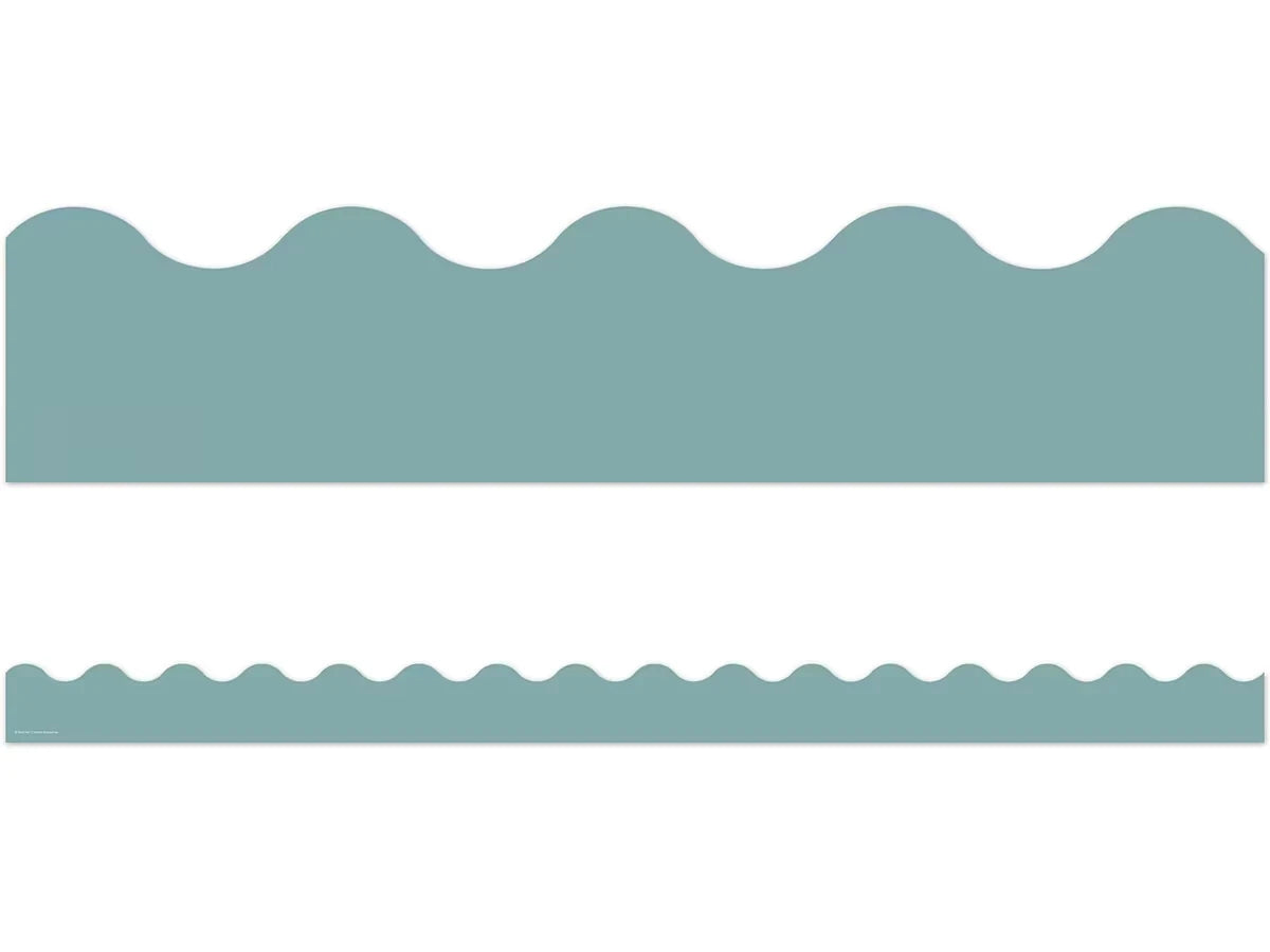 Everyone Is Welcome Calming Blue Scalloped Border - US 8485