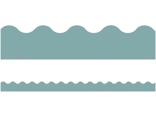 Everyone Is Welcome Calming Blue Scalloped Border - US 8485
