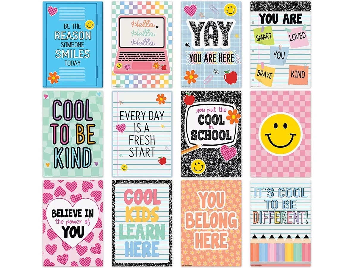 Cool for School Motivational Small Poster Pack - US 3037