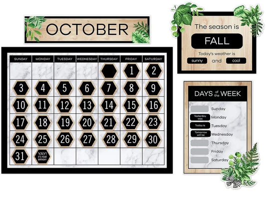 Simply Boho Calendar Bulletin Board Set - US 2314