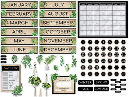Simply Boho Calendar Bulletin Board Set - US 2314