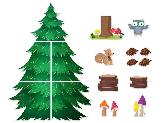 Woodland Friends Pine Tree Bulletin Board Set - US 7996