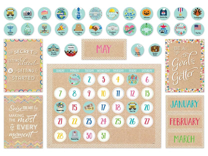 Krafty Pop! Calendar Bulletin Board Set - US 7011