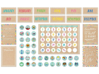 Krafty Pop! Calendar Bulletin Board Set - US 7011