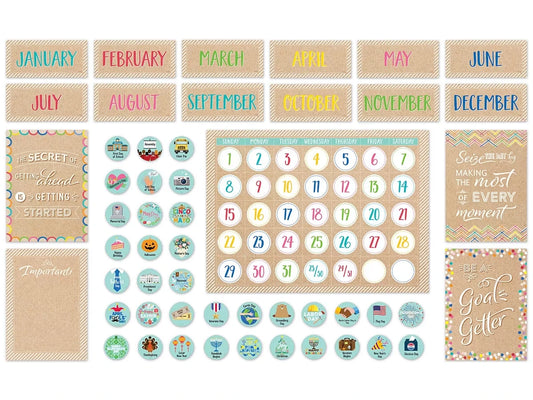 Krafty Pop! Calendar Bulletin Board Set - US 7011
